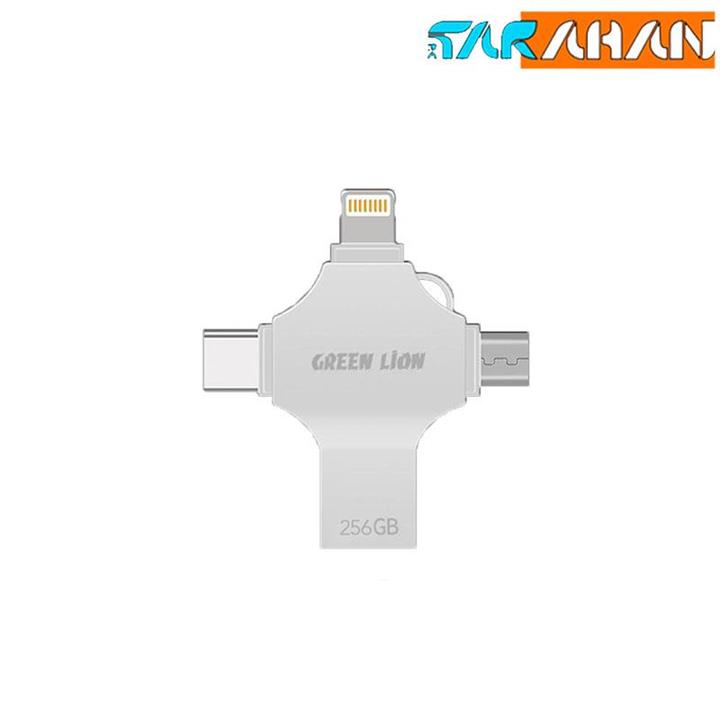 مبدل USB OTG Flash Drive گرین لاین مدل GN4IN1USB256SL ظرفیت 256GB